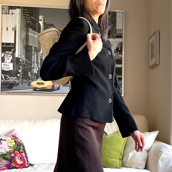 Versus Gianni Versace black blazer with line pattern - Picture 3 of 15